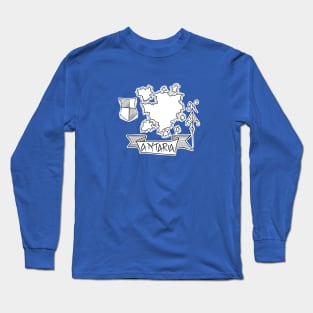 Antaria - Fantasy Map with Wind Rose and Crest Long Sleeve T-Shirt